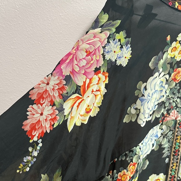 Johnny Was Multicolor Floral Kimono - Picture 13 of 16